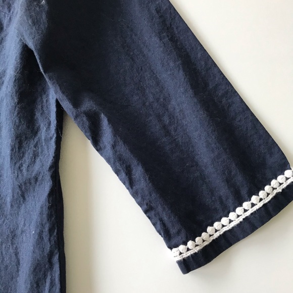 Crown & Ivy Beach Navy Blue Crochet Trim Tunic XS - Picture 7 of 11